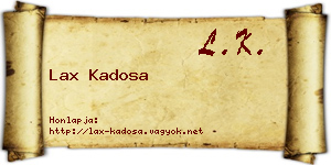 Lax Kadosa névjegykártya